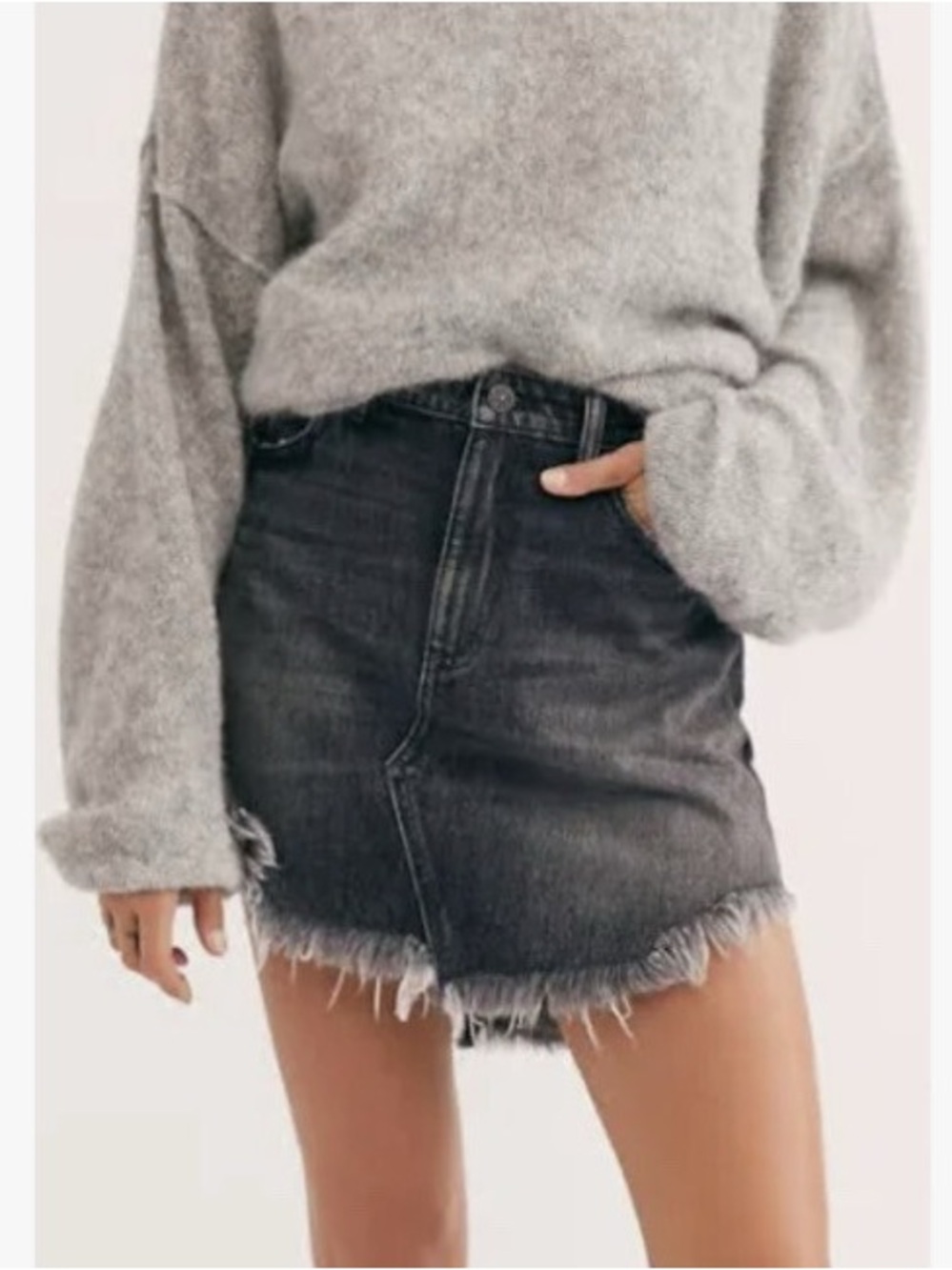 Free People Women's Bailey Denim Mini Skirt